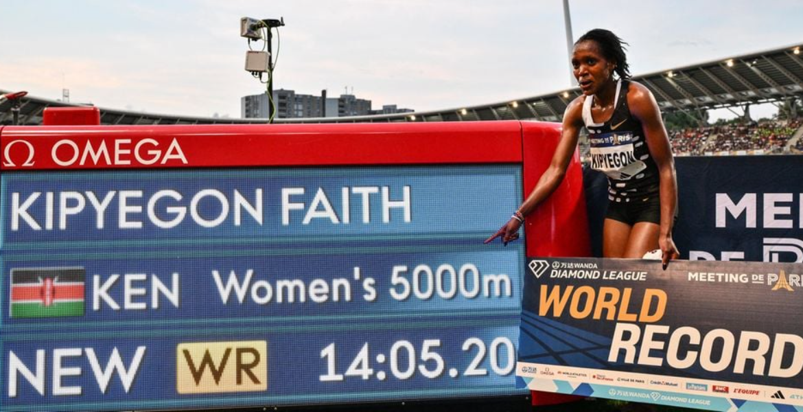 Faith Kipyegon Breaks 5000M World Record In Paris Diamond League ...